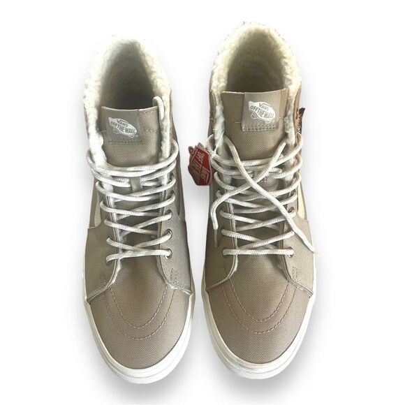 NWT Men’s Vans SK-8 Hi Cordura Sherpa Beige Size 11.5 - Picture 4 of 12